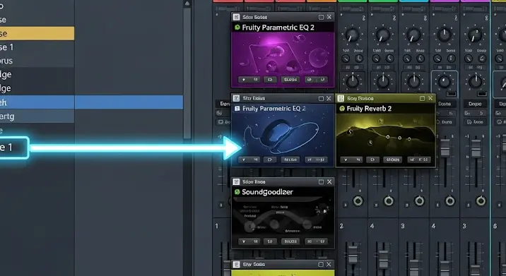 FL Studio: effektek kiosztása adott patternekre