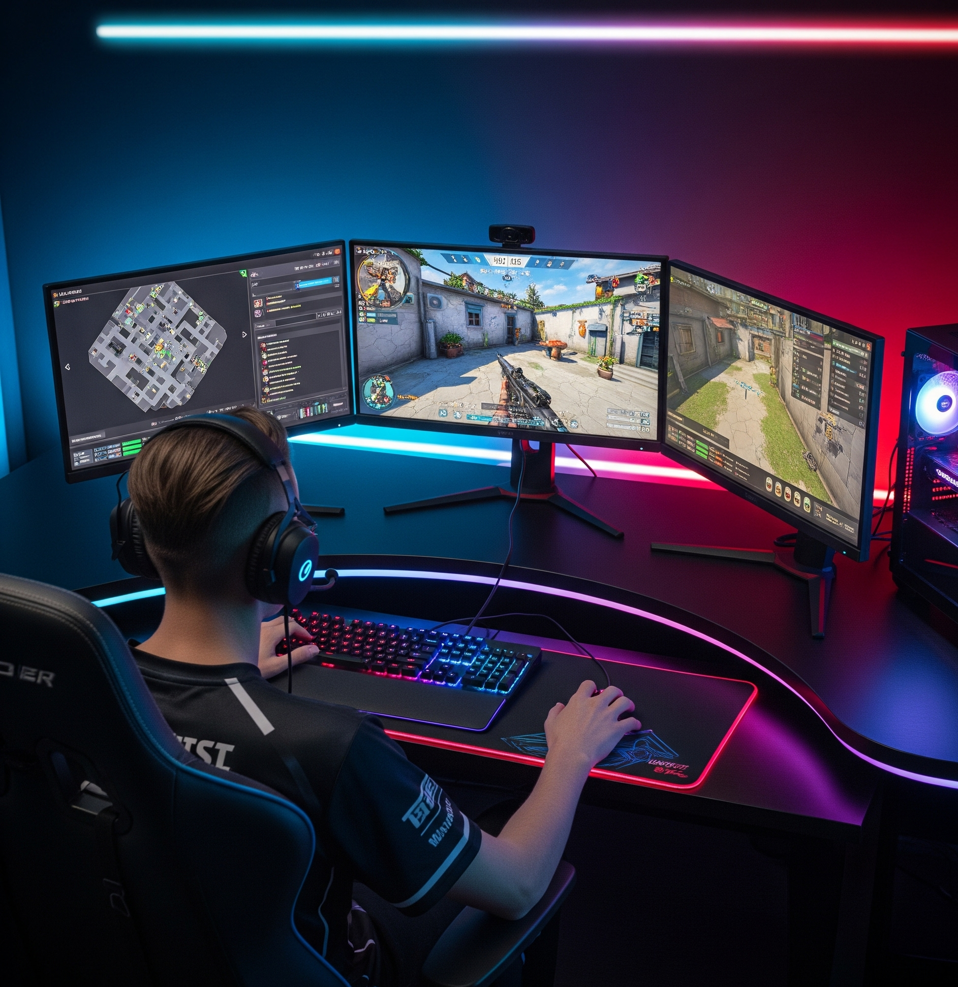 Profi gamer RGB világítással
