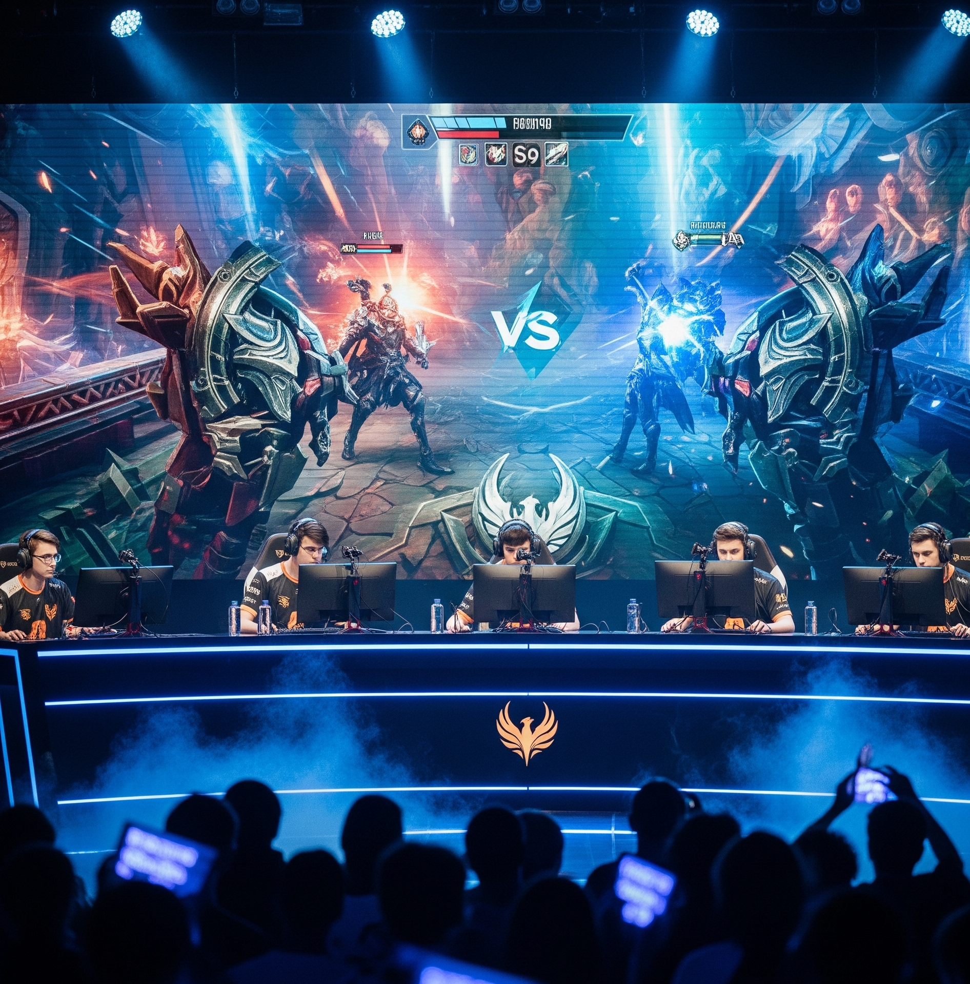 E-sport csapat versenyen