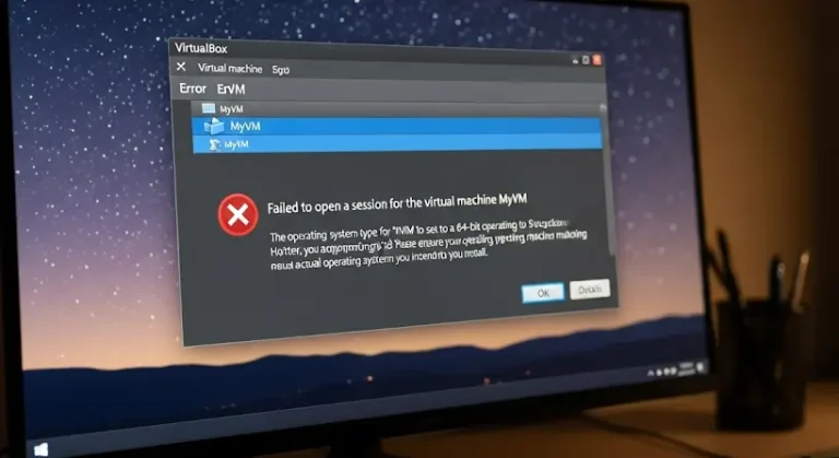 VirtualBox: operációs rendszer típus beállítási hiba