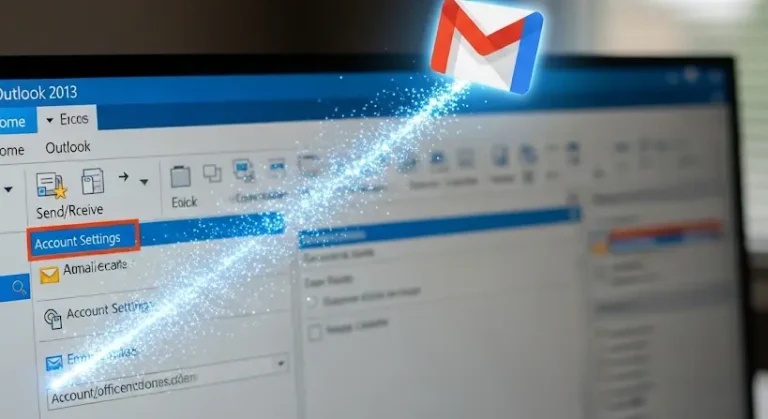 Gmail fiók beállítása Microsoft Office 2013-ban: Útmutató