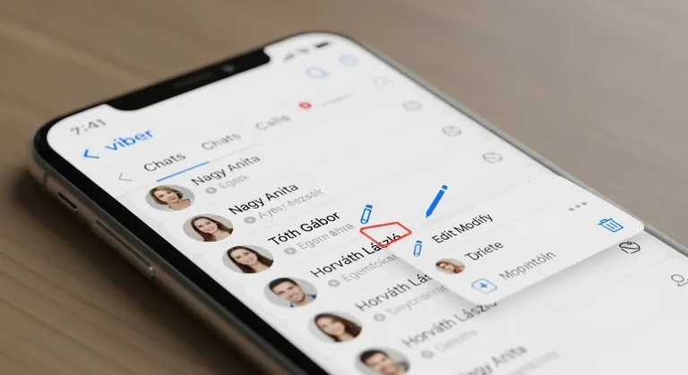 Viber névjegyek kezelése: módosítás és törlés