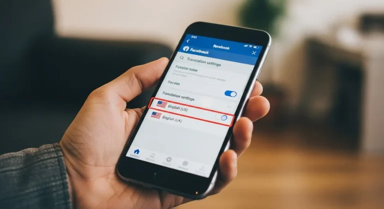 Facebook fordítási beállítások: Angol fordítás visszaállítása mobilon