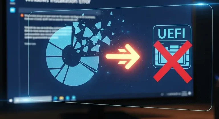 Windows telepítési hiba: GPT particionálás és UEFI mód problémák