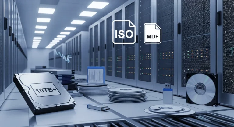 Nagy méretű üres ISO, MDF és hasonló fájlok készítése