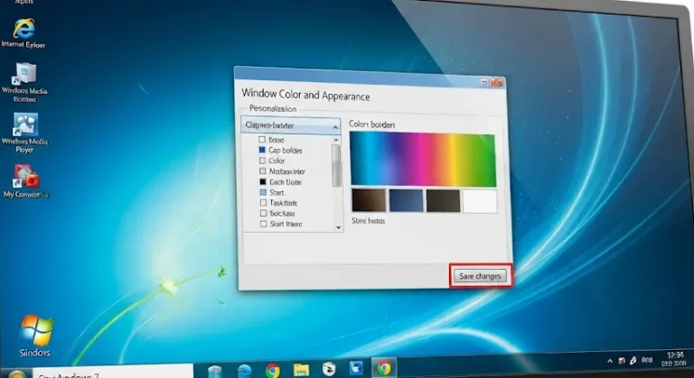 Windows 7 teljesítménybeállítások: egyéni színsémák