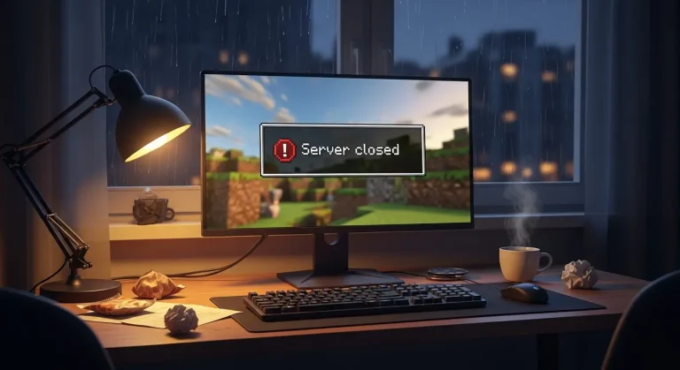 Minecraft szerver hiba: „Server closed” probléma egy óra után