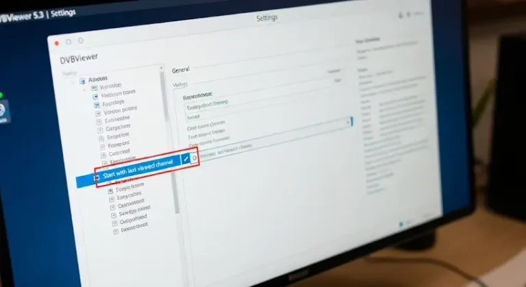 DVBViewer 5.3 beállítása: Utolsó nézett csatorna indításkor