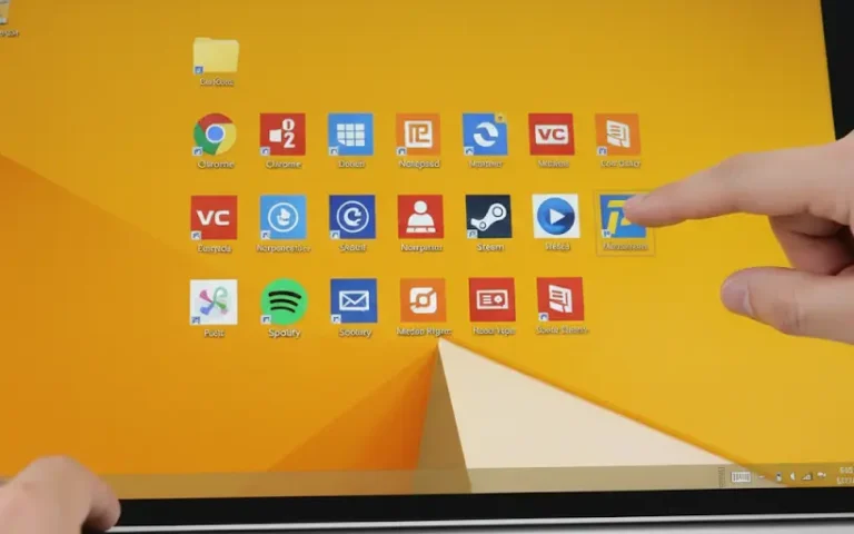Programikonok elhelyezése az asztalon Windows 8.1-en