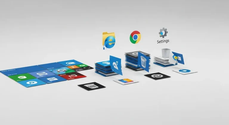 Tálca ikonok elrendezése és szétszedése Windowsban