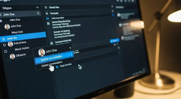 Skype beszélgetések törlése: lépésről lépésre