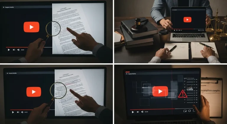 YouTube videó jogi ellenőrzése közzététel előtt
