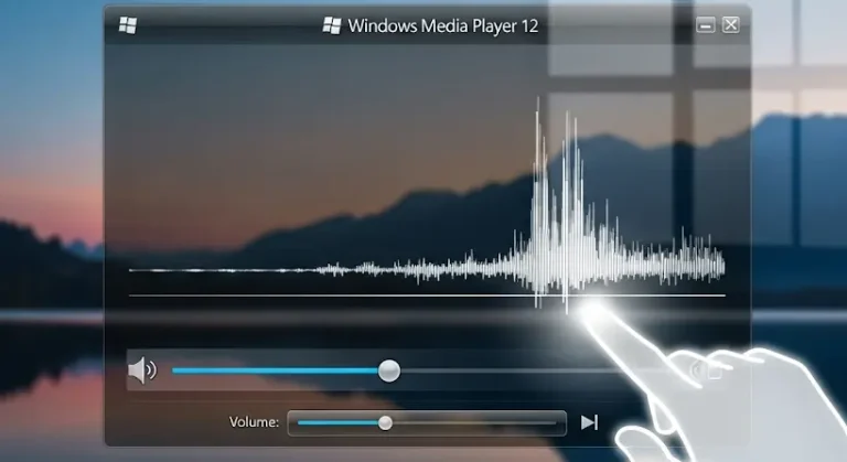 Hangszint beállítása Windows Media Player 12-ben