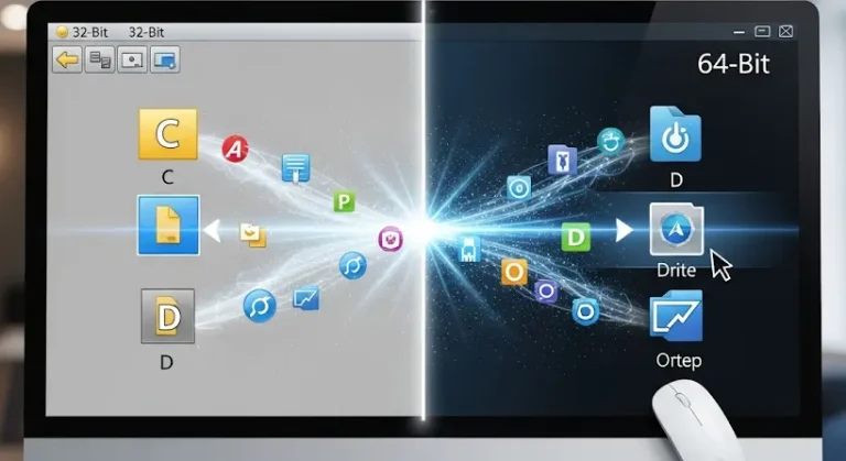 Windows 7: Programok megőrzése 32-ről 64 bitre formázás után (C és D meghajtó)