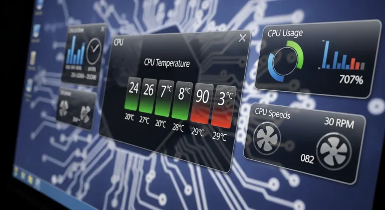 CPU hőmérséklet kijelzés Windows 7 64 biten: minialkalmazások