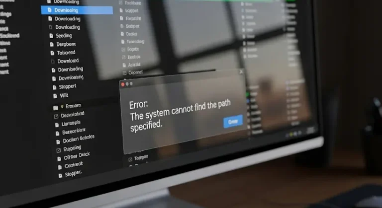 Torrent letöltési hiba: „a rendszert nem találja a megadott elérési utat”