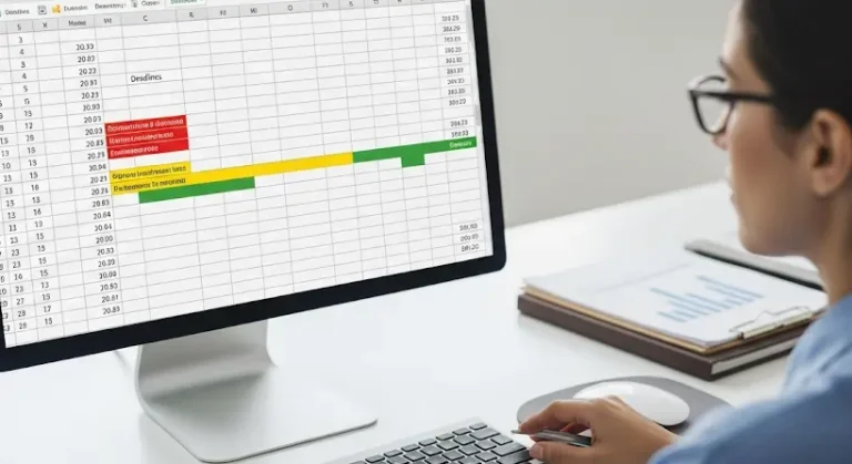 Excel dátum alapú feltételes formázás: Határidő jelzése színekkel