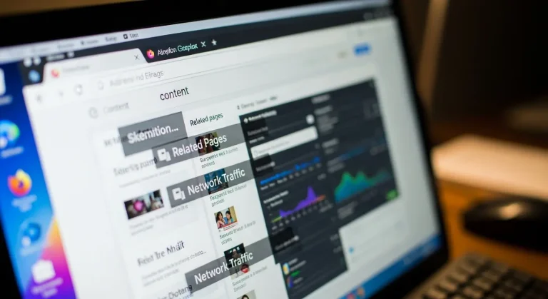Firefox böngésző: kapcsolódó oldalak és hálózati forgalom megtekintése