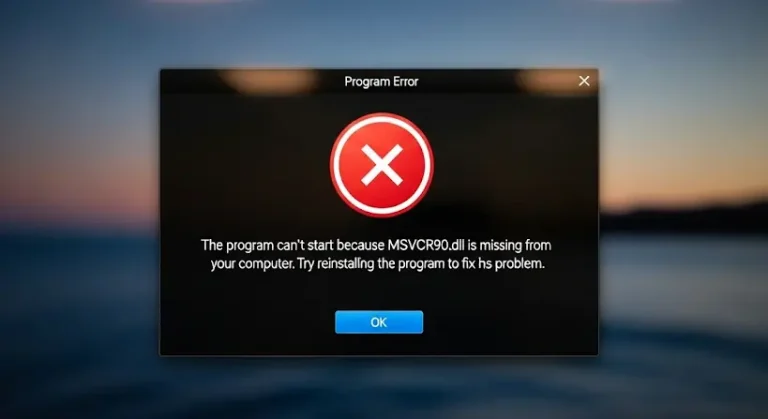 MSVCR90.dll hiányzik hiba: Program indítási probléma javítása