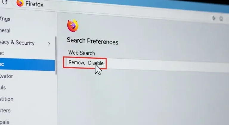 Web Search lap eltávolítása Firefoxból: Kezdőlap beállítások