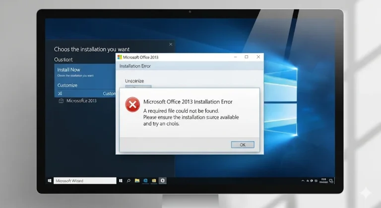 Microsoft Office 2013 telepítés: a fájl nem található hiba