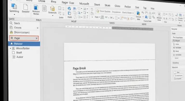 Word lapszétosztás vízszintes szaggatott vonallal nyomtatás nélkül
