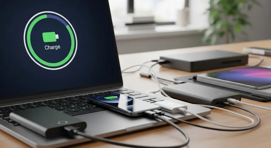 USB eszköz töltöttségi szintjének ellenőrzése programmal