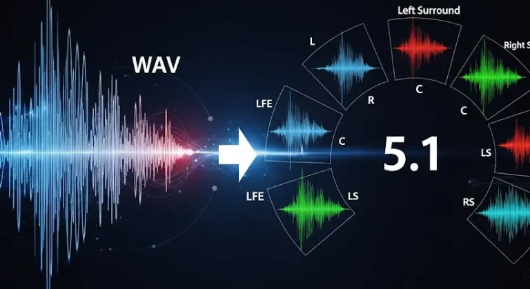 SPEC DTS 5.1 CD (SBU) WAV audio fájl tömörítése 5.1-es formátumba