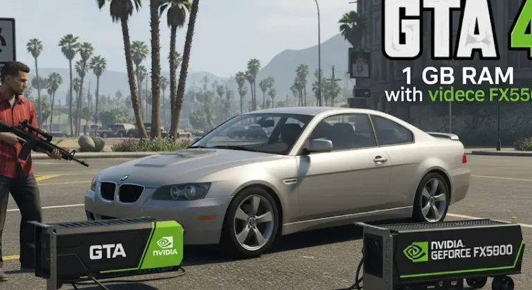 GTA 4 teljesítménye 1 GB RAM-mal és Nvidia GeForce FX5500 videókártyával