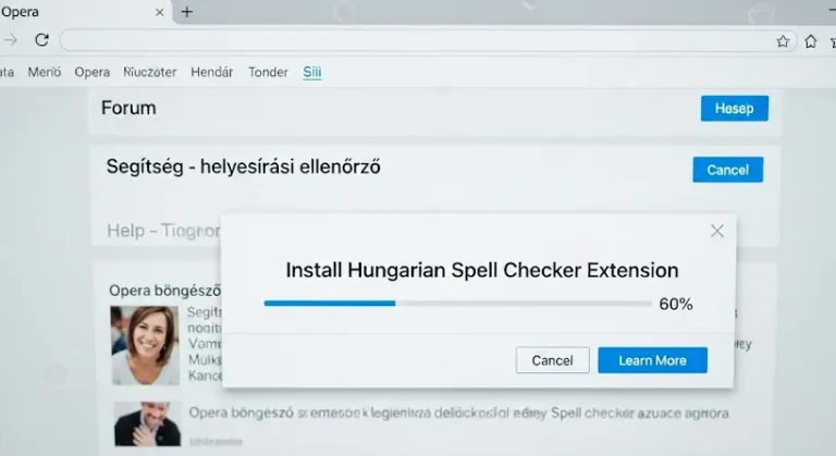 Magyar helyesírás-ellenőrző telepítése Operában és a fórum használata