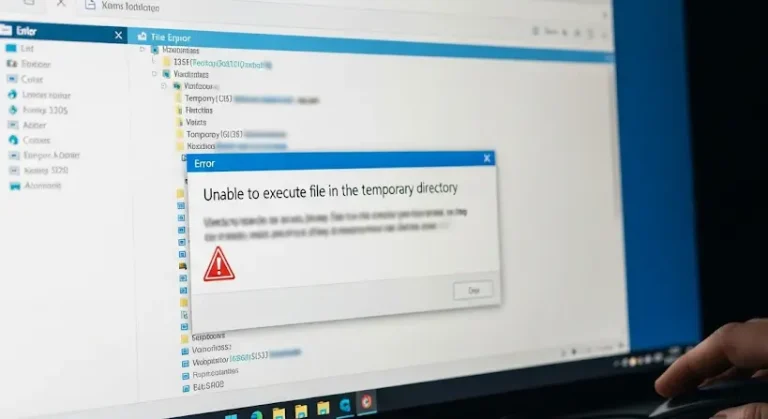„Unable to execute file in the temporary directory” hiba: megoldási útmutató